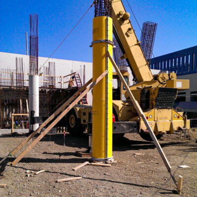 SlikForm shored with lumber and ready ro receive concrete..